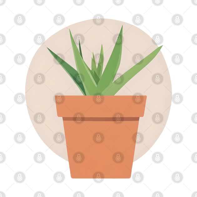 Aloe Vera Plant Design - Relaxing Nature by ApexDesignsUnlimited