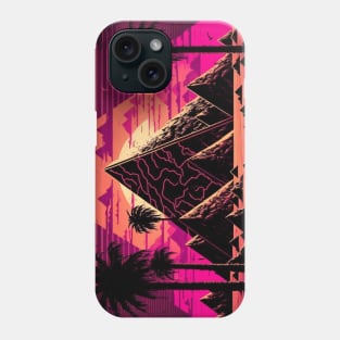 Synthwave Retrowave Aesthetic Pyramid Phone Case