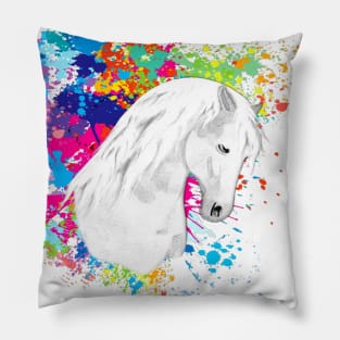 Horse Lovers Majestic White Horse Pillow