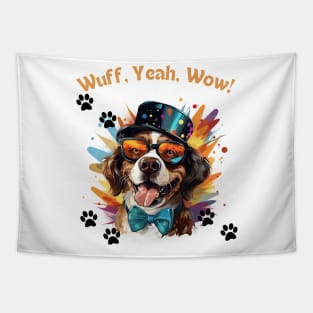 Woofy Adventure - Funny Dog Design Tapestry