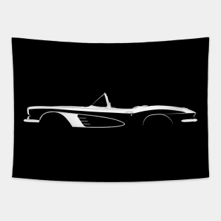 Chevrolet Corvette (C1 1961) Silhouette Tapestry