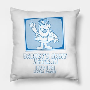 Barney's Army Veteran 70s-80s TV Show Retro T-Shirt Pillow