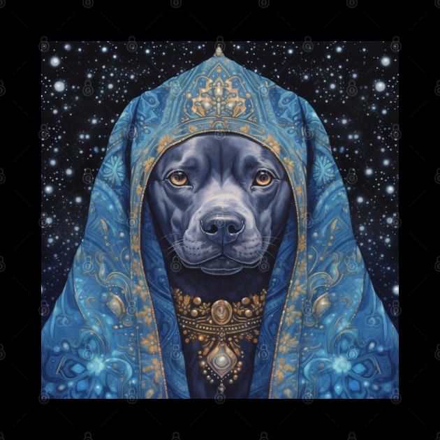 Blue Nose Staffy Painting by Enchanted Reverie