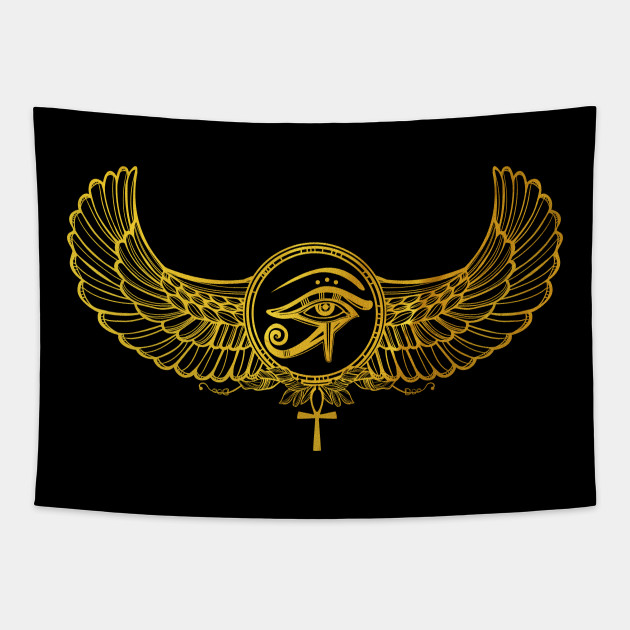 The Eye of Horus Golden - Ancient Egypt - Tapestry | TeePublic The Eye of Horus Golden - Ancient Egypt - Tapestry | TeePublic