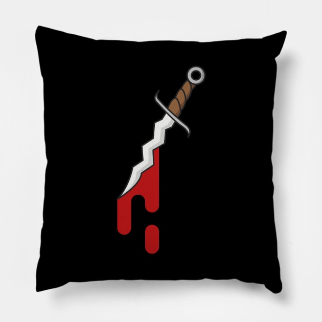 Dripping Dagger Pillow by DigitalinkMcr