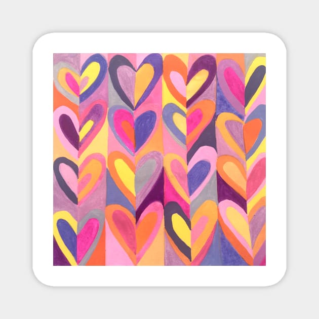 Hearts Magnet by MyCraftyNell