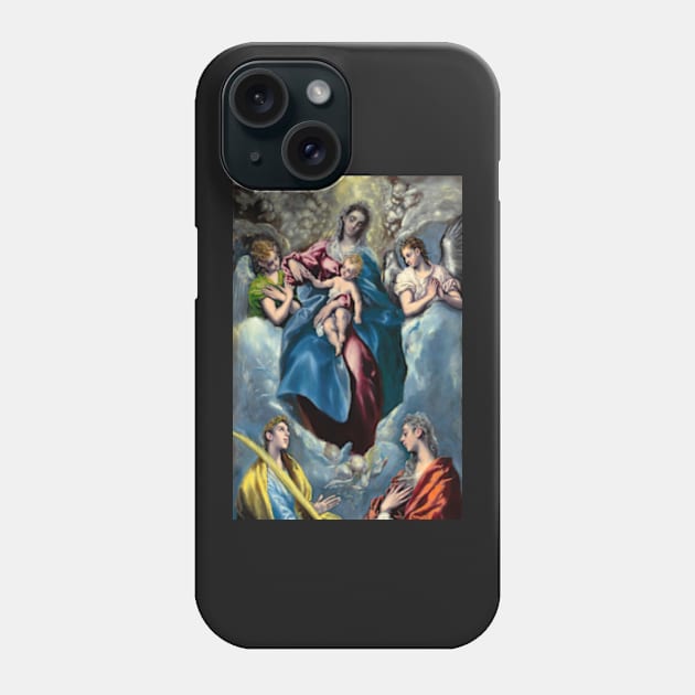 El Greco, Madonna and Child with Saint Martina and Saint Agnes, 1599, Art Print Phone Case by ZiggyPrint