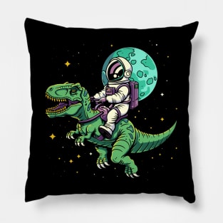 Astronauts riding T-Rex Pillow