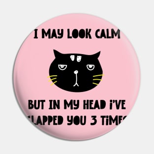 I May Look Calm But In My Head I've Slapped You 3 Times Pin