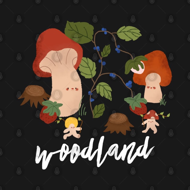 woodland mushroom forest by briclyn Forest