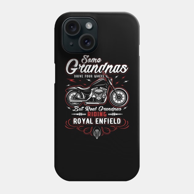 Some grandpas drive four wheels but real grandpas riding royal enfield Phone Case by Cuteepi