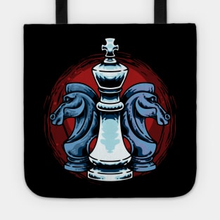 Chess Pieces King And Knight Chess Players Tote