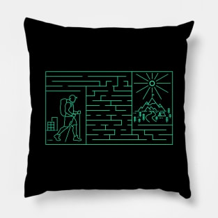 A maze between adventure Pillow