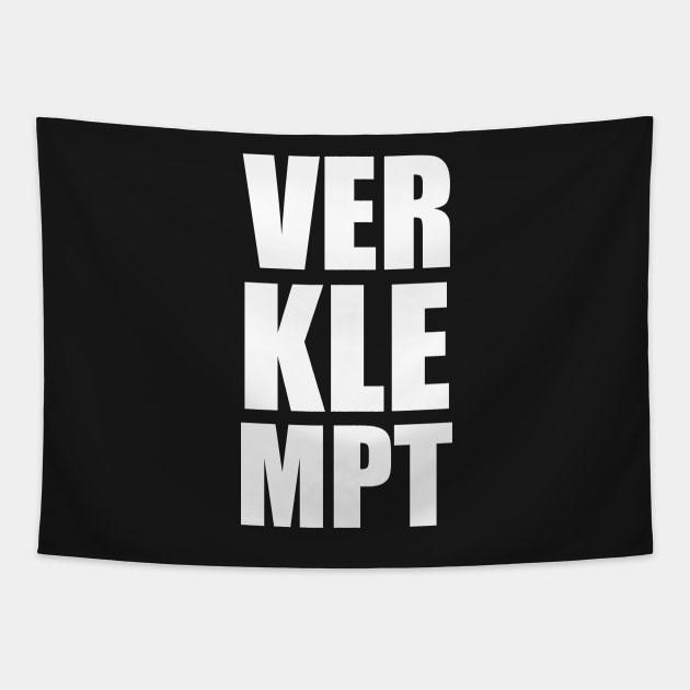 VERKLEPMT Yiddish Trendy Vertical Large Typography Tapestry by BubbleMench