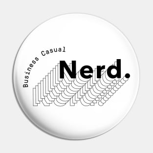 Business Casual Nerd Logo Pin