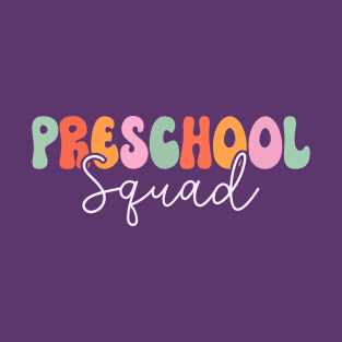 Preschool Squad Retro Groovy T-Shirt