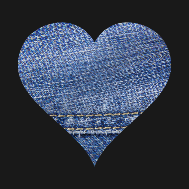 Heart Denim Jeans Jeans Fashion Crewneck Sweatshirt TeePublic