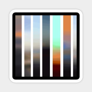 Artistic Vertical Strips in Beautiful Shades of Colors Magnet