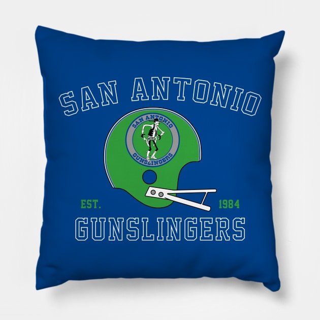 San Antonio Gunslingers - Old School Pillow by Hirschof