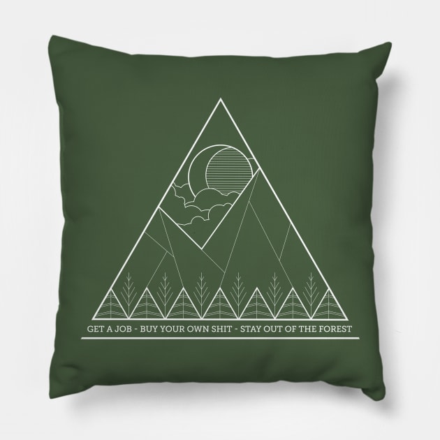 MFM-Stay out of the Forest Pillow by Rougaroux