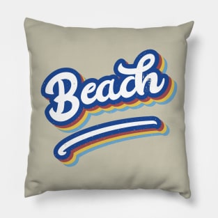 Retro, Vintage, Classic, Cool, Distressed, Surf, Beach Design Pillow