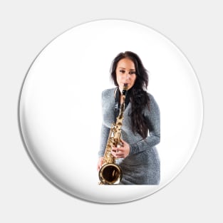 Sax Lady Pin