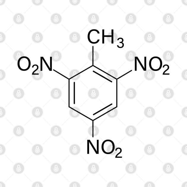 Trinitrotoluene (TNT) Chemical Structure by ScienceCorner