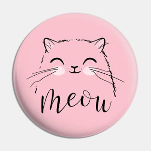 cute meow cat face Pin