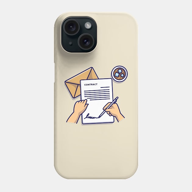 Hand Writng Letter With Envelope Cartoon Phone Case by Catalyst Labs