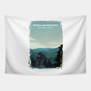 Bwindi Impenetrable National Park Africa Uganda Travel Poster Tapestry