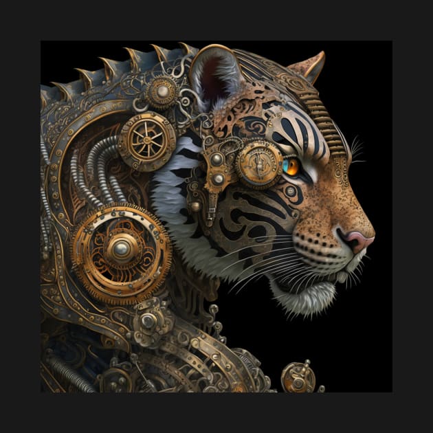 Steampunk Mechanical Tiger by Jades-Corner