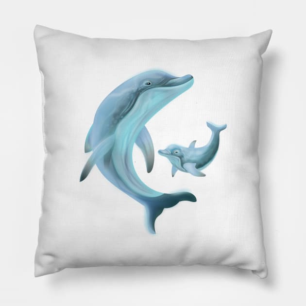 Dolphins Pillow by nickemporium1