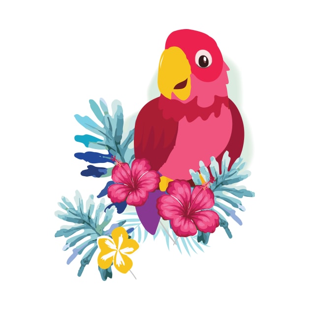 Lovely Parrot Print by sabamargoob