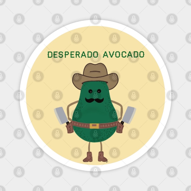 Deperado Avocado Magnet by Coconut Moe Illustrations