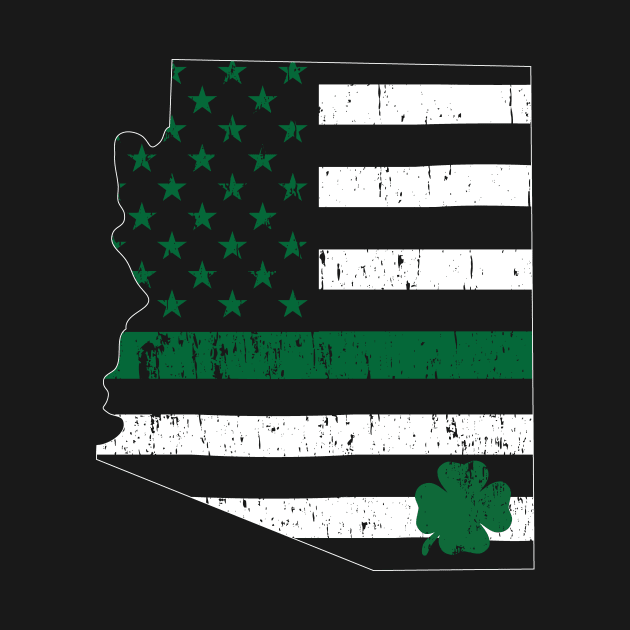 St Patricks Vintage Arizona Irish USA Flag by bbreidenbach