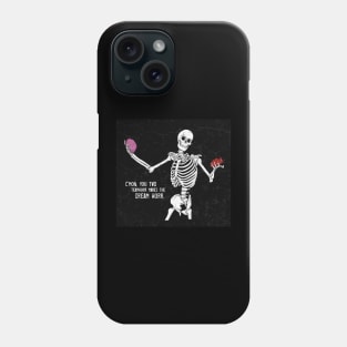 C'mom You Two Teamwork Makes The Dream Work Skeleton Funny Phone Case