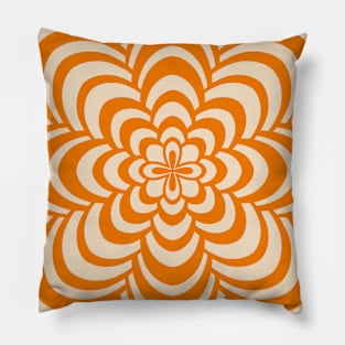 70s Flower Retro Aesthetic Pillow