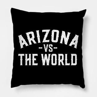 Show Your Arizona Pride with our 'Arizona vs The World' Design Pillow