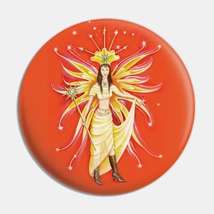 Angel Saffron - Reiki Sun Angel Pin