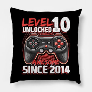 10th Birthday Gamer 10 Year Old Bday Boy Ten Son Pillow