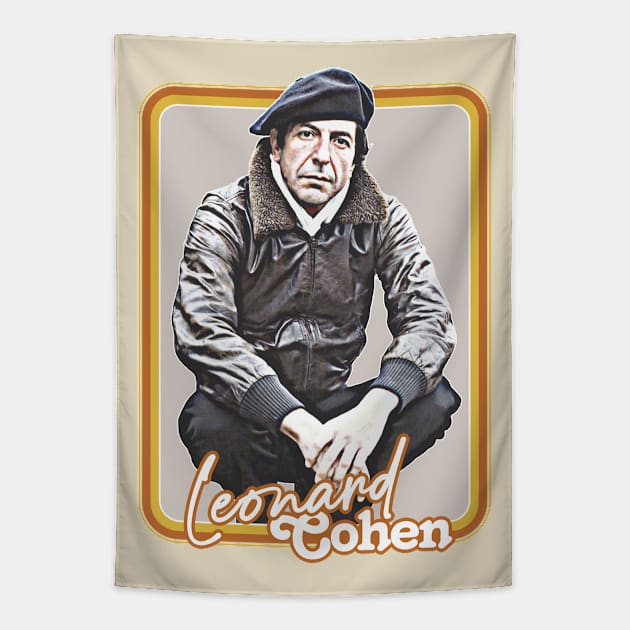 Leonard Cohen // Retro Original Fan Art Design Tapestry by DankFutura