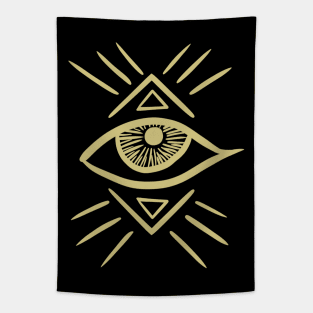 All Seeing Eye Gold Talisman Tapestry