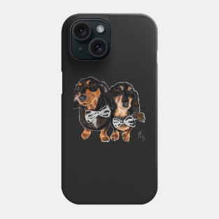 Happy Dachshunds Best Friends Phone Case