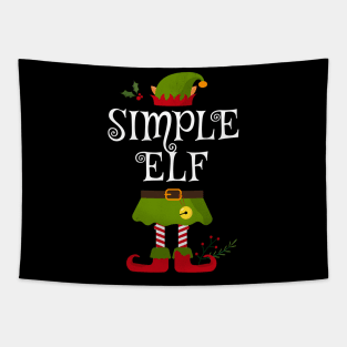 Simple Elf Shirt , Family Matching Group Christmas Shirt, Matching T Shirt for Family, Family Reunion Shirts Tapestry