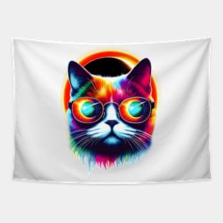 Cosmic Feline Tapestry