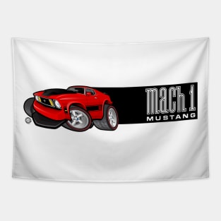 Mach 1 Red with Black Stripe Tapestry