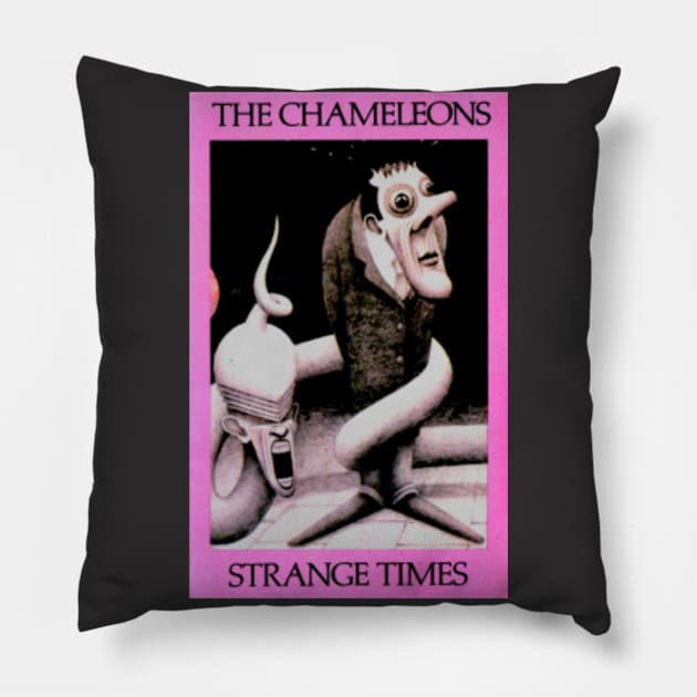 Chameleons  1986 Strange Times Pink Throwback Design Pillow by AlternativeRewind