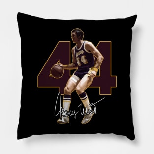 Jerry West Mr Clutch Basketball Legend Signature Vintage Retro 80s 90s Bootleg Rap Style Pillow