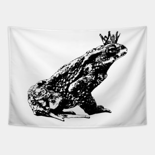 Common toad with crown Tapestry