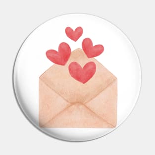 heart envelope print Pin